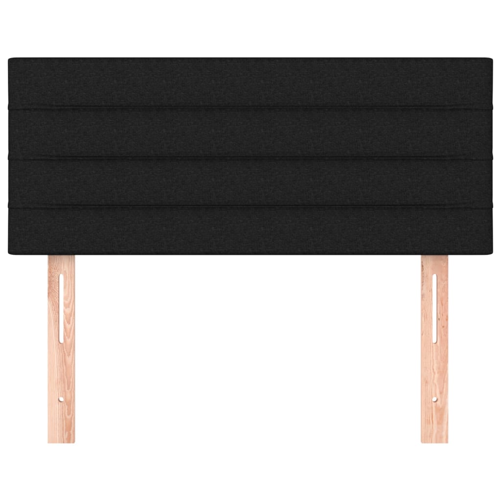 Testiera Nera 80x5x78/88 cm in Tessuto - homemem39
