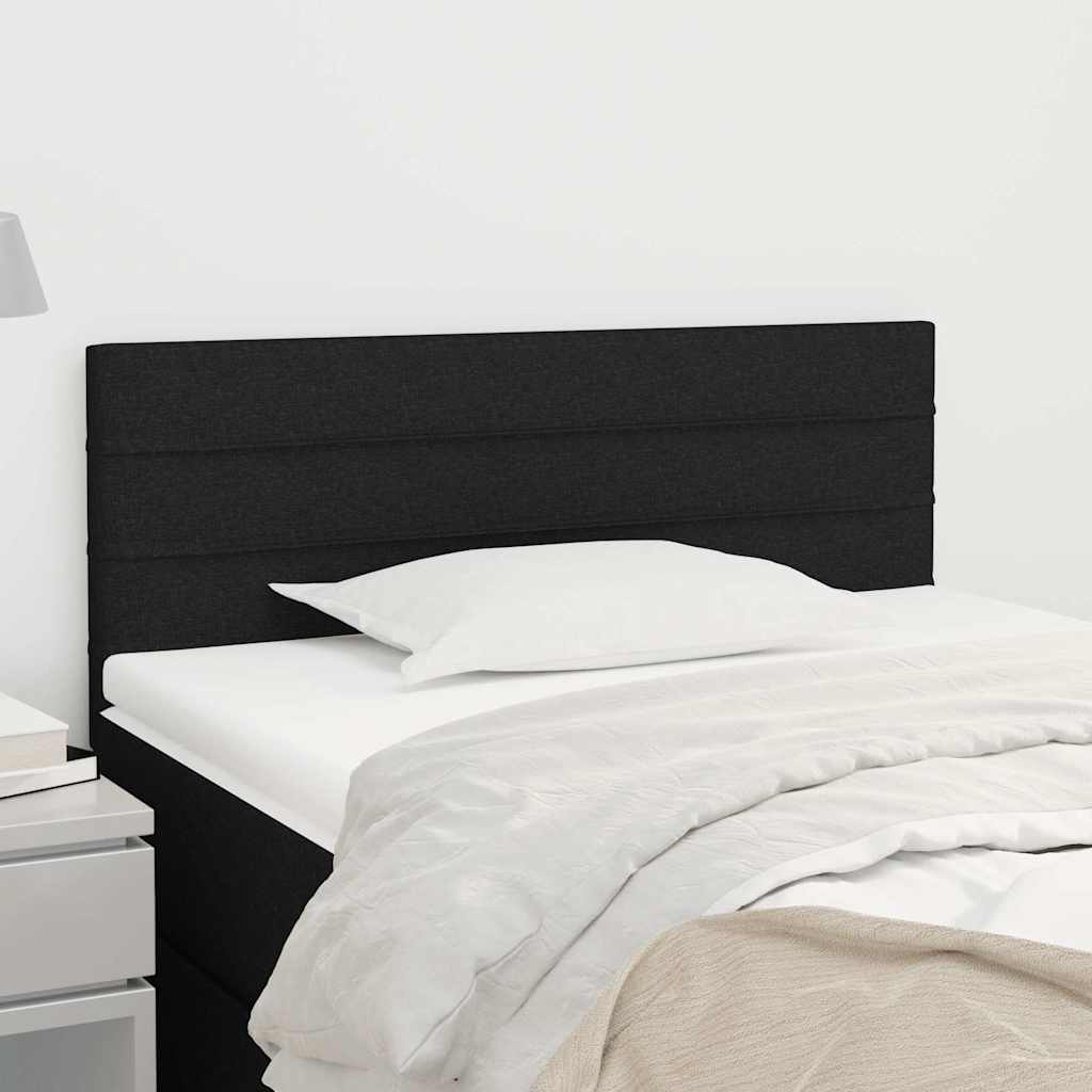 Testiera Nera 80x5x78/88 cm in Tessuto | homemem39