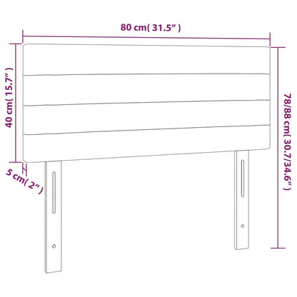 Testiera Grigio Chiaro 80x5x78/88 cm in Velluto | homemem39
