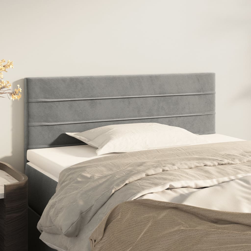 Testiera Grigio Chiaro 80x5x78/88 cm in Velluto | homemem39