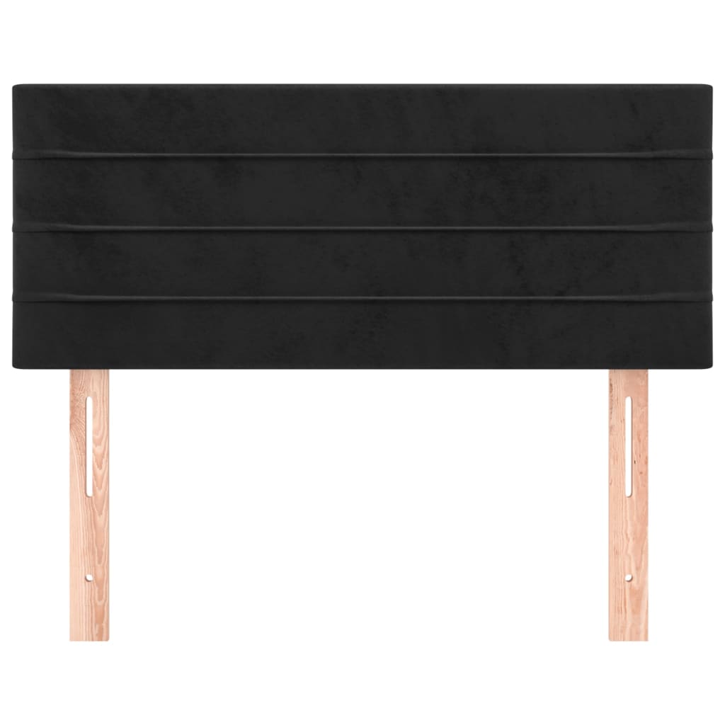 Testiera Nera 100x5x78/88 cm in Velluto - homemem39