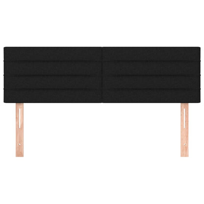 Testiera Nera 144x5x78/88 cm in Tessuto | homemem39