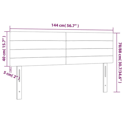 Testiere 2 pz Marrone Scuro 72x5x78/88 cm in Tessuto - homemem39