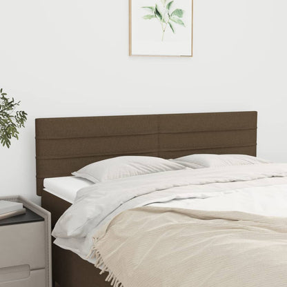Testiere 2 pz Marrone Scuro 72x5x78/88 cm in Tessuto - homemem39