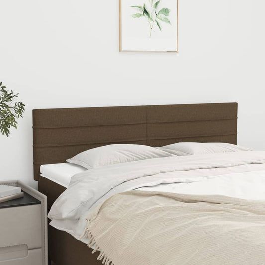 Testiere 2 pz Marrone Scuro 72x5x78/88 cm in Tessuto - homemem39