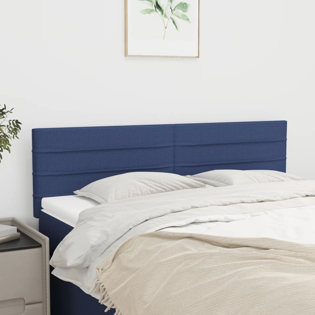 Testiera Blu 144x5x78/88 cm in Tessuto | homemem39
