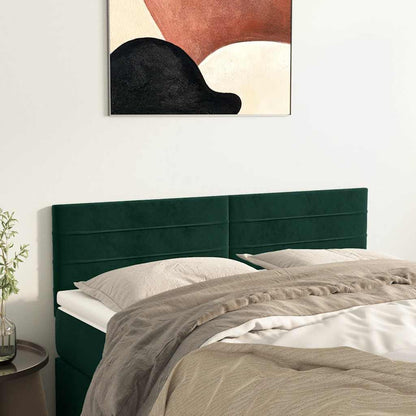 Testiera Verde Scuro 144x5x78/88 cm in Velluto | homemem39