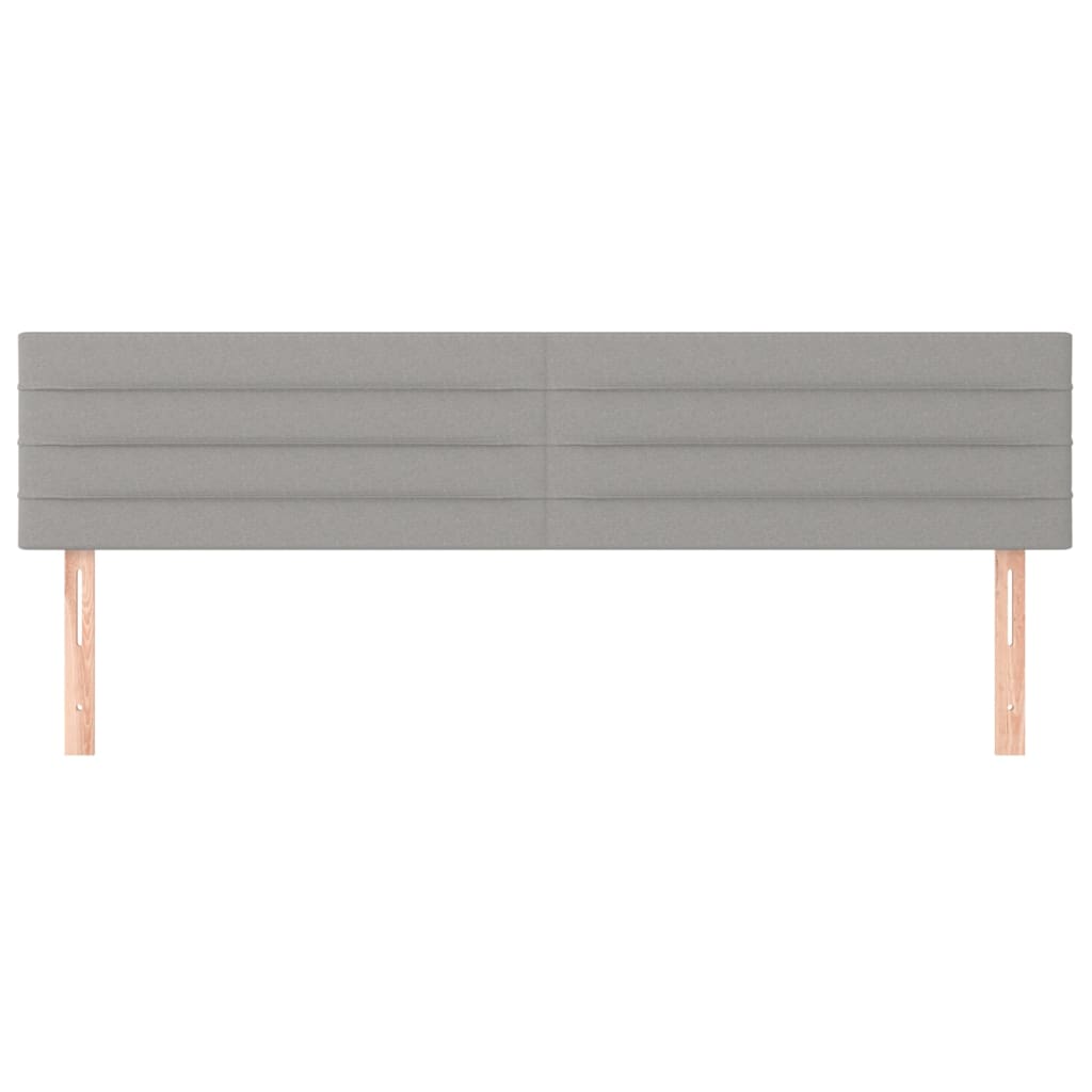 Testiera 2 pz Grigio Chiaro 80x5x78/88 cm in Tessuto