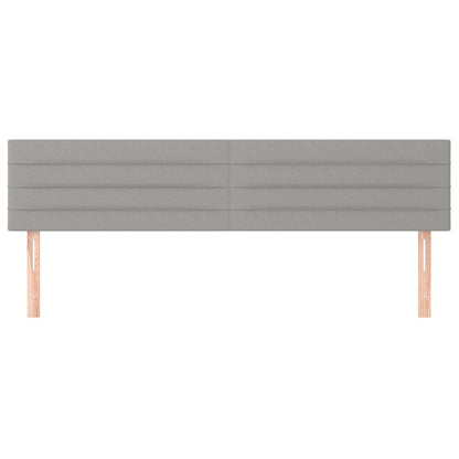 Testiera 2 pz Grigio Chiaro 80x5x78/88 cm in Tessuto