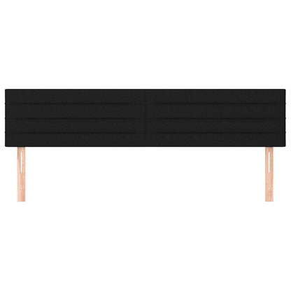 Testiera 2 pz Nera 80x5x78/88 cm in Tessuto - homemem39