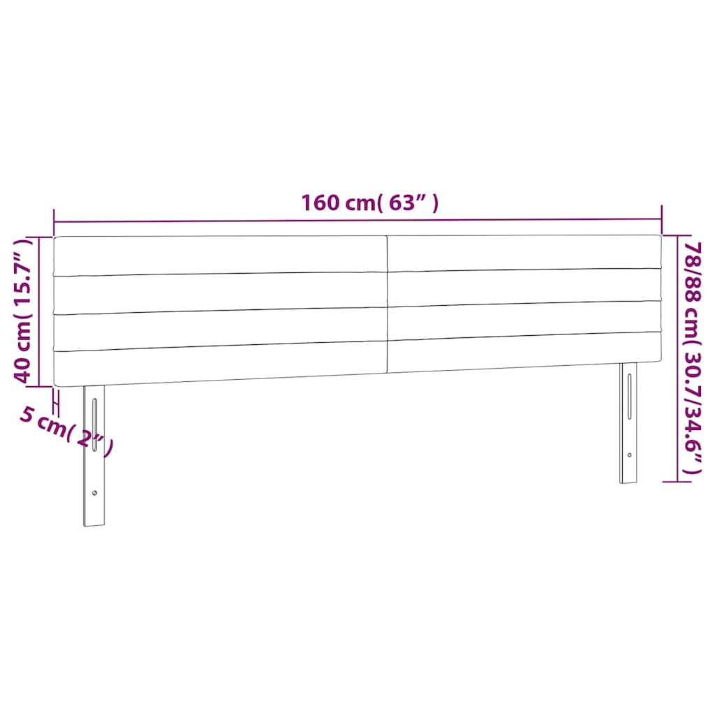 Testiera Blu 160x5x78/88 cm in Tessuto | homemem39