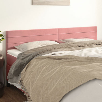 Testiera 2 pz Rosa 80x5x78/88 cm in Velluto - homemem39