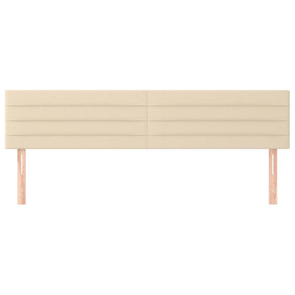 Testiera 2 pz Crema 90x5x78/88 cm in Tessuto - homemem39