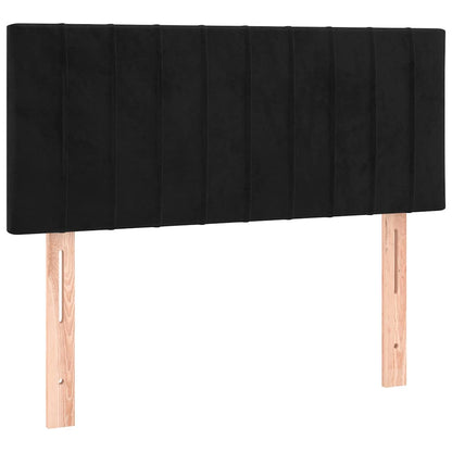Testiera Nera 100x5x78/88 cm in Velluto | homemem39