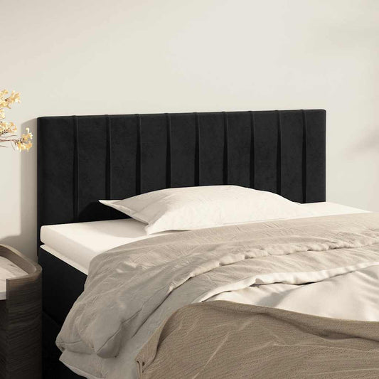 Testiera Nera 100x5x78/88 cm in Velluto | homemem39