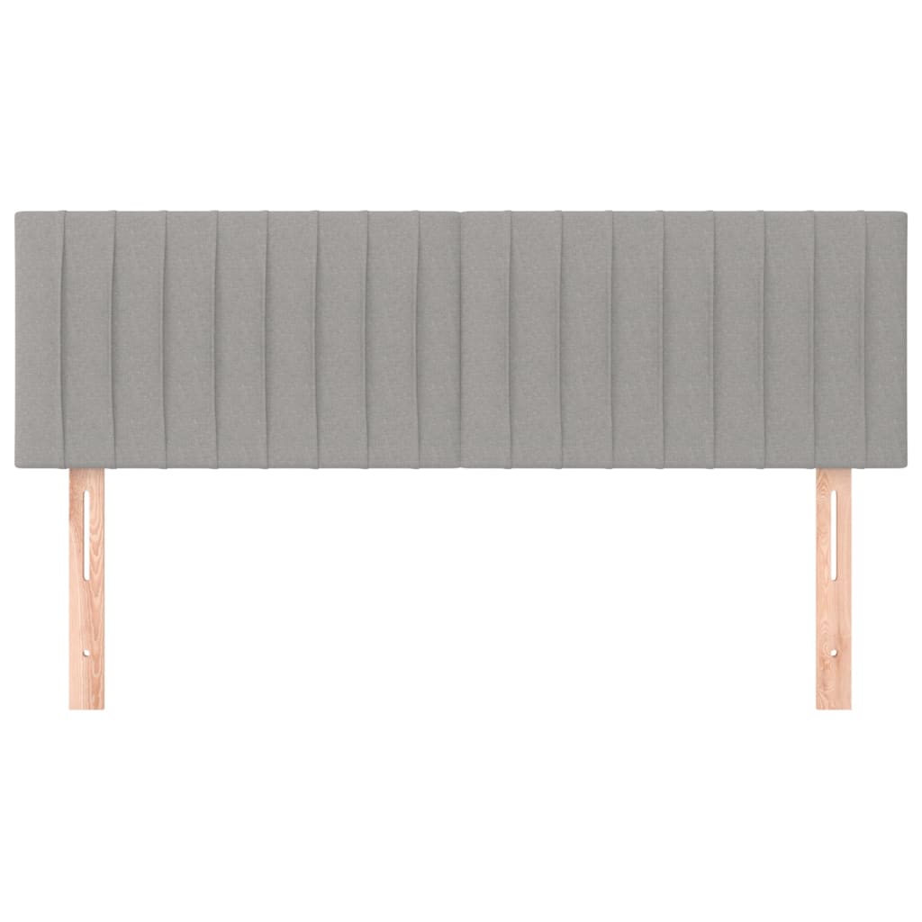 Testiere 2 pz Grigio Chiaro 72x5x78/88 cm in Tessuto