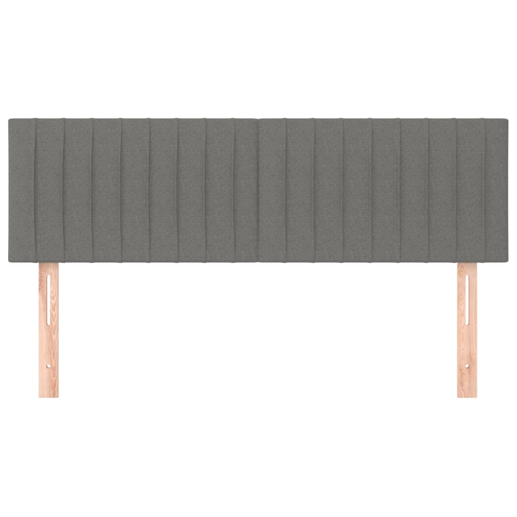 Testiera Grigio Scuro 144x5x78/88 cm in Tessuto | homemem39