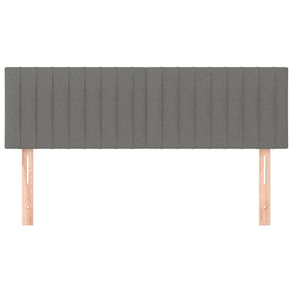 Testiera Grigio Scuro 144x5x78/88 cm in Tessuto | homemem39