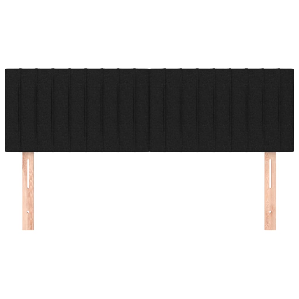 Testiera Nera 144x5x78/88 cm in Tessuto | homemem39