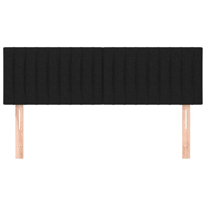Testiera Nera 144x5x78/88 cm in Tessuto | homemem39