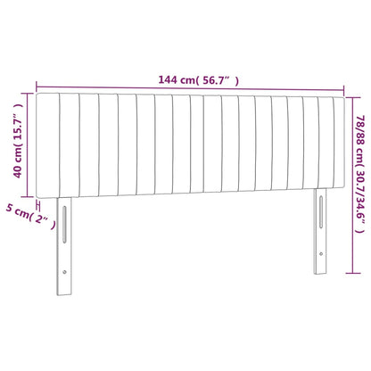 Testiera Marrone Scuro 144x5x78/88 cm in Tessuto | homemem39