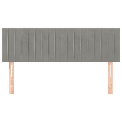 Testiere 2 pz Grigio Chiaro 72x5x78/88 cm in Velluto - homemem39