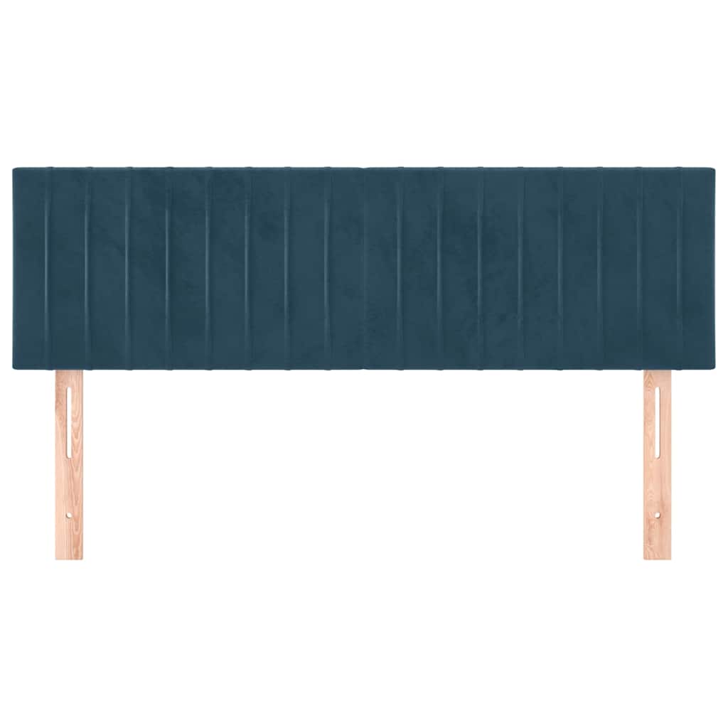 Testiera Blu Scuro 144x5x78/88 cm in Velluto | homemem39