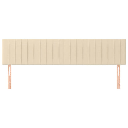 Testiera 2 pz Crema 80x5x78/88 cm in Tessuto - homemem39