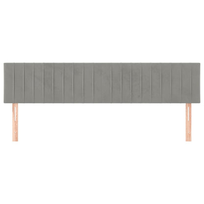 Testiera 2 pz Grigio Chiaro 80x5x78/88 cm in Velluto - homemem39