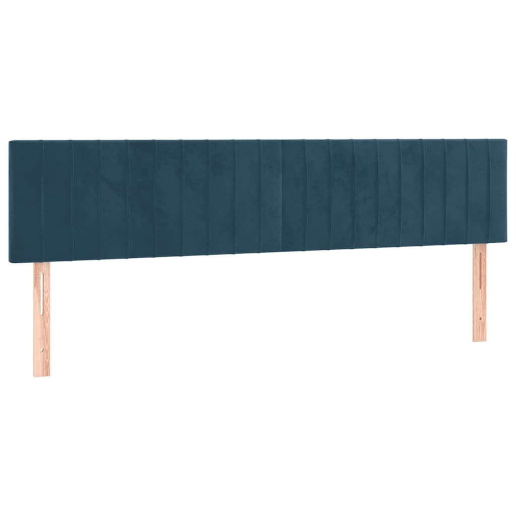 Testiera Blu Scuro 160x5x78/88 cm in Velluto