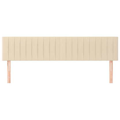 Testiera 2 pz Crema 90x5x78/88 cm in Tessuto - homemem39