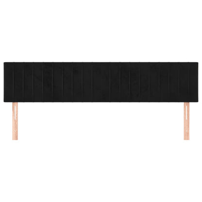Testiera 2 pz Nera 90x5x78/88 cm in Velluto - homemem39