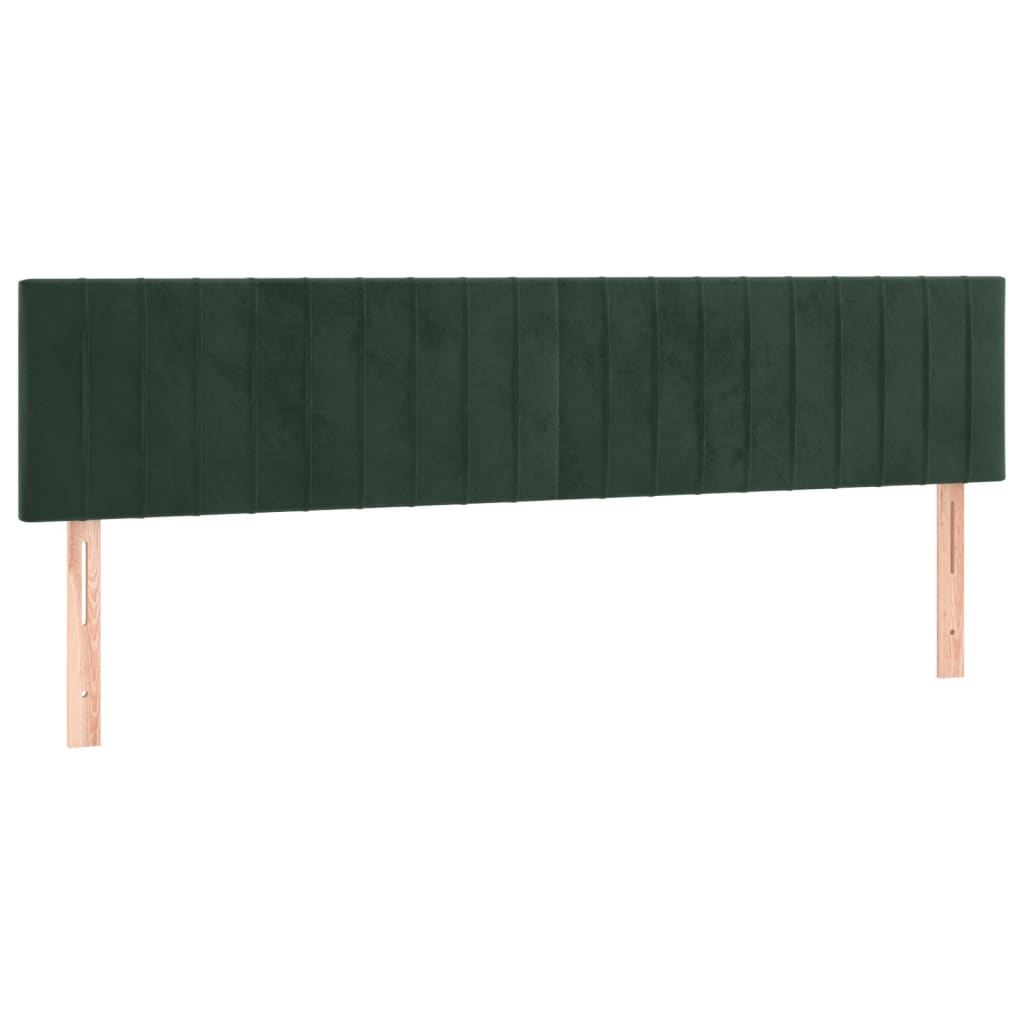 Testiere 2 pz Verde Scuro 100x5x78/88 cm in Velluto