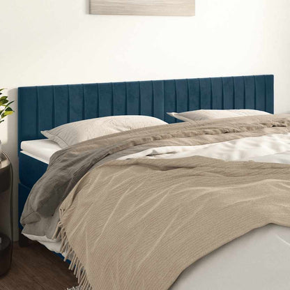 Testiera Blu Scuro 200x5x78/88 cm in Velluto | homemem39