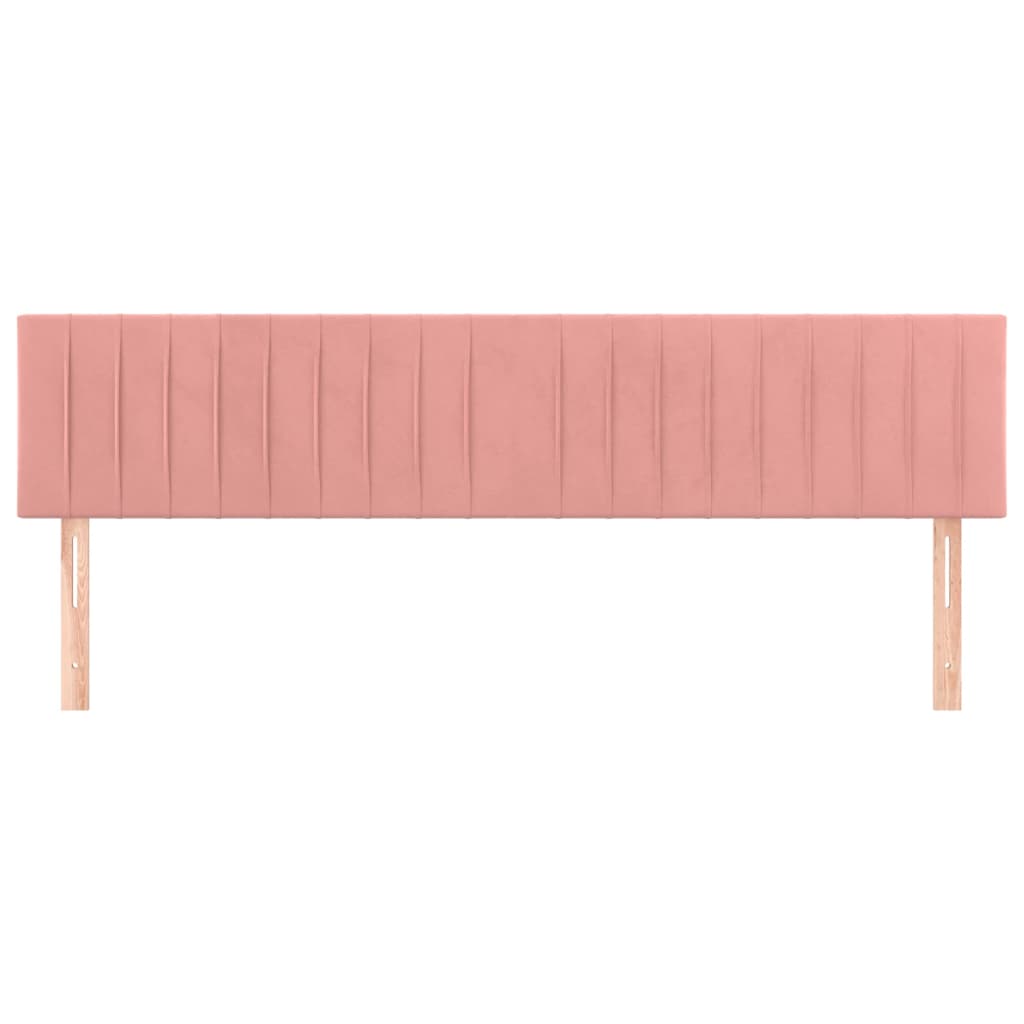 Testiera Rosa 200x5x78/88 cm in Velluto | homemem39