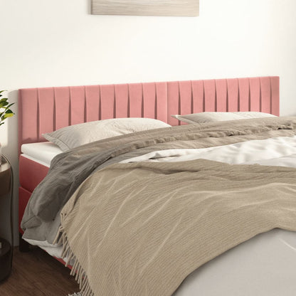 Testiera Rosa 200x5x78/88 cm in Velluto | homemem39