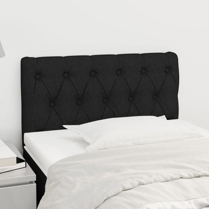 Testiera Nera 80 x 7 x 78/88 cm in Tessuto - homemem39