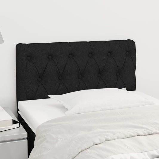 Testiera Nera 80 x 7 x 78/88 cm in Tessuto - homemem39