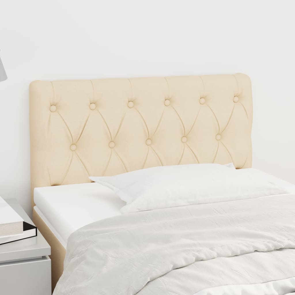 Testiera Crema 80 x 7 x 78/88 cm in Tessuto - homemem39