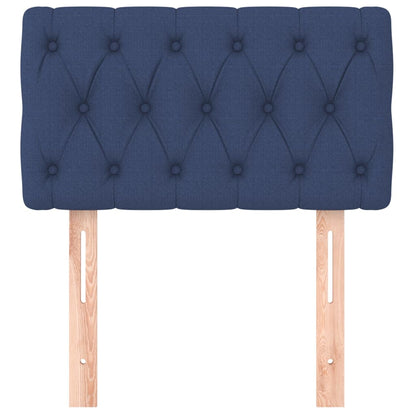 Testiera Blu 80 x 7 x 78/88cm in Tessuto - homemem39