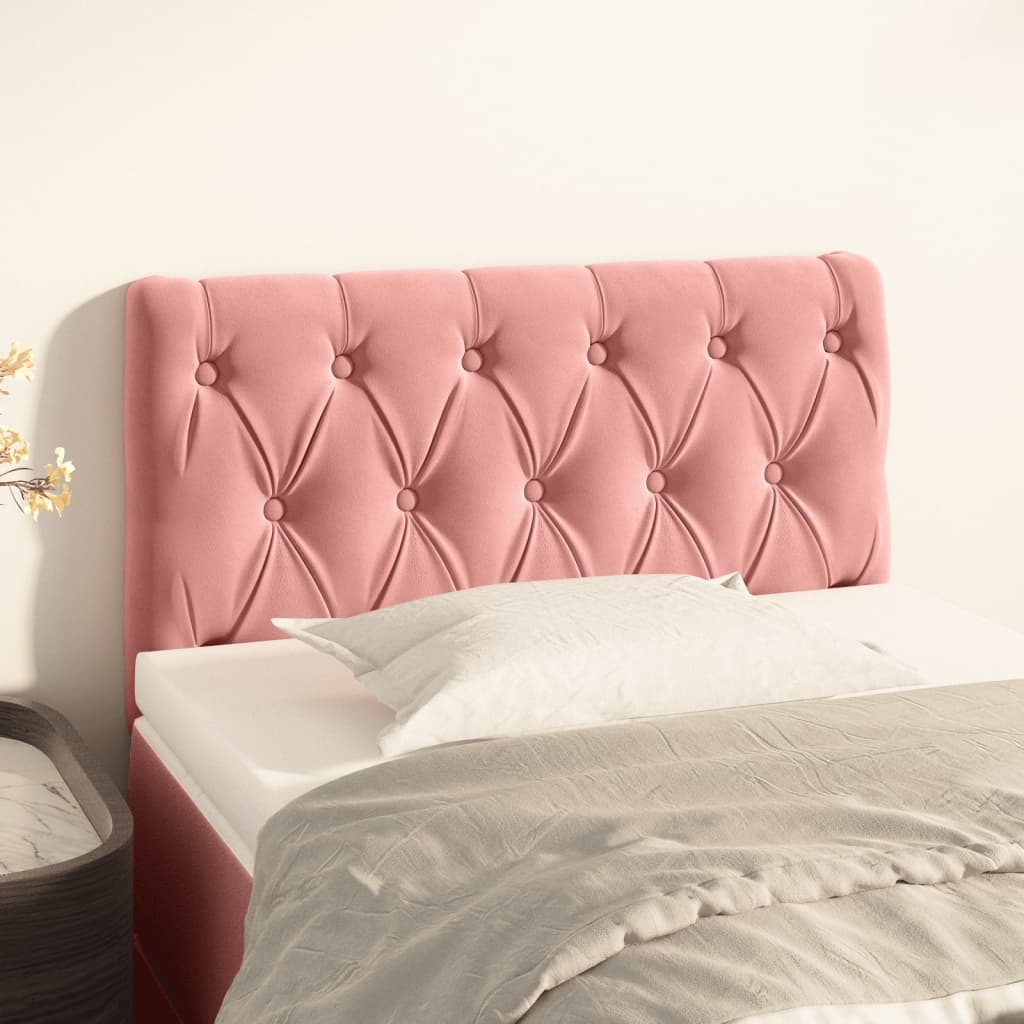 Testiera Rosa 80x7x78/88 cm in Tessuto | homemem39