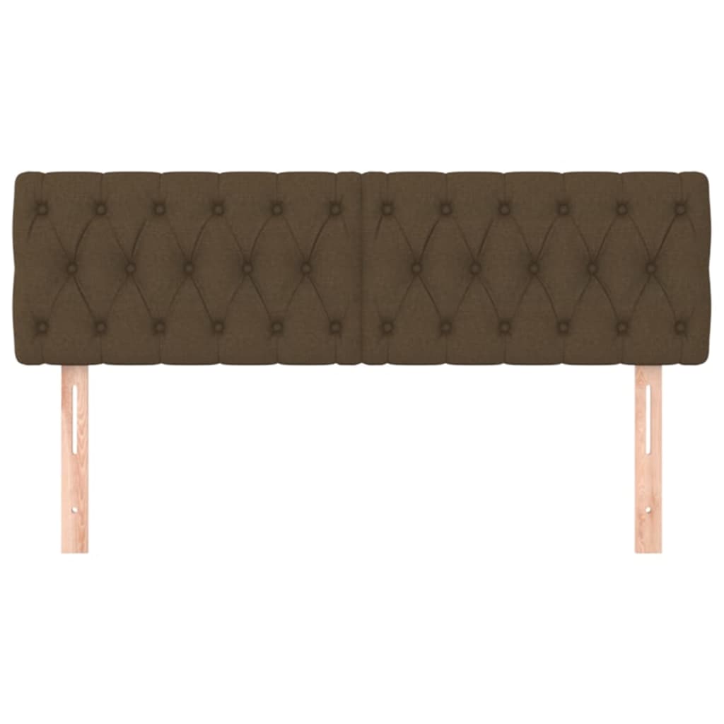 Testiera Marrone Scuro 144x7x78/88 cm in Tessuto