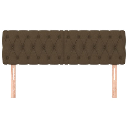 Testiera Marrone Scuro 144x7x78/88 cm in Tessuto