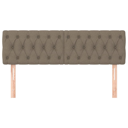 Testiera 2 pz Tortora 80 x 7 x 78/88 cm in Tessuto - homemem39