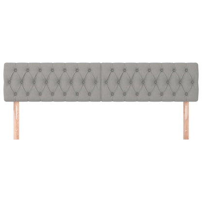 Testiera 2 pz Grigio Chiaro 90x7x78/88 cm in Tessuto - homemem39