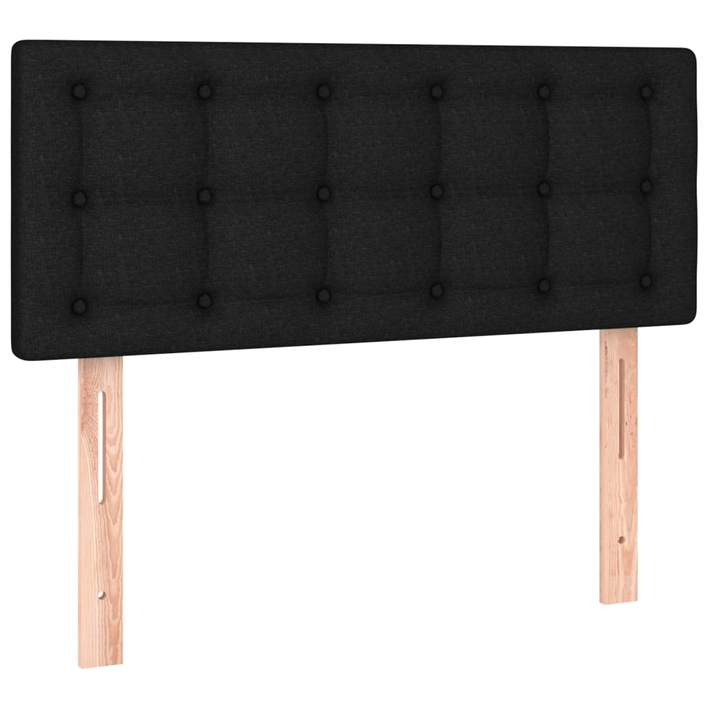 Testiera Nera 80x5x78/88 cm in Tessuto - homemem39