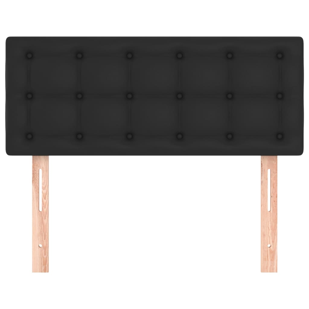 Testiera Nero 90x5x78/88 cm in Similpelle - homemem39