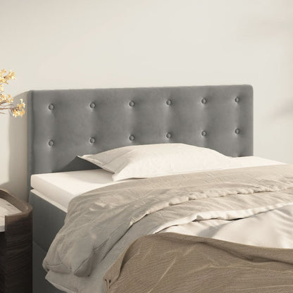 Testiera Grigio Chiaro 90x5x78/88 cm in Velluto | homemem39