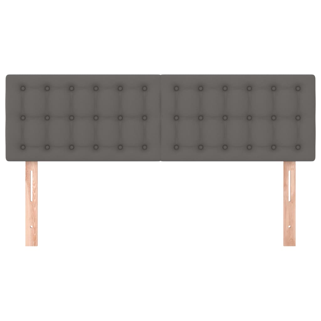 Testiera Grigio 144x5x78/88 cm in Similpelle | homemem39
