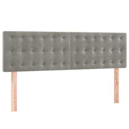 Testiera Grigio Chiaro 144x5x78/88 cm in Velluto | homemem39